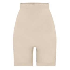 High-Waisted Shapewear Shorts - Cream